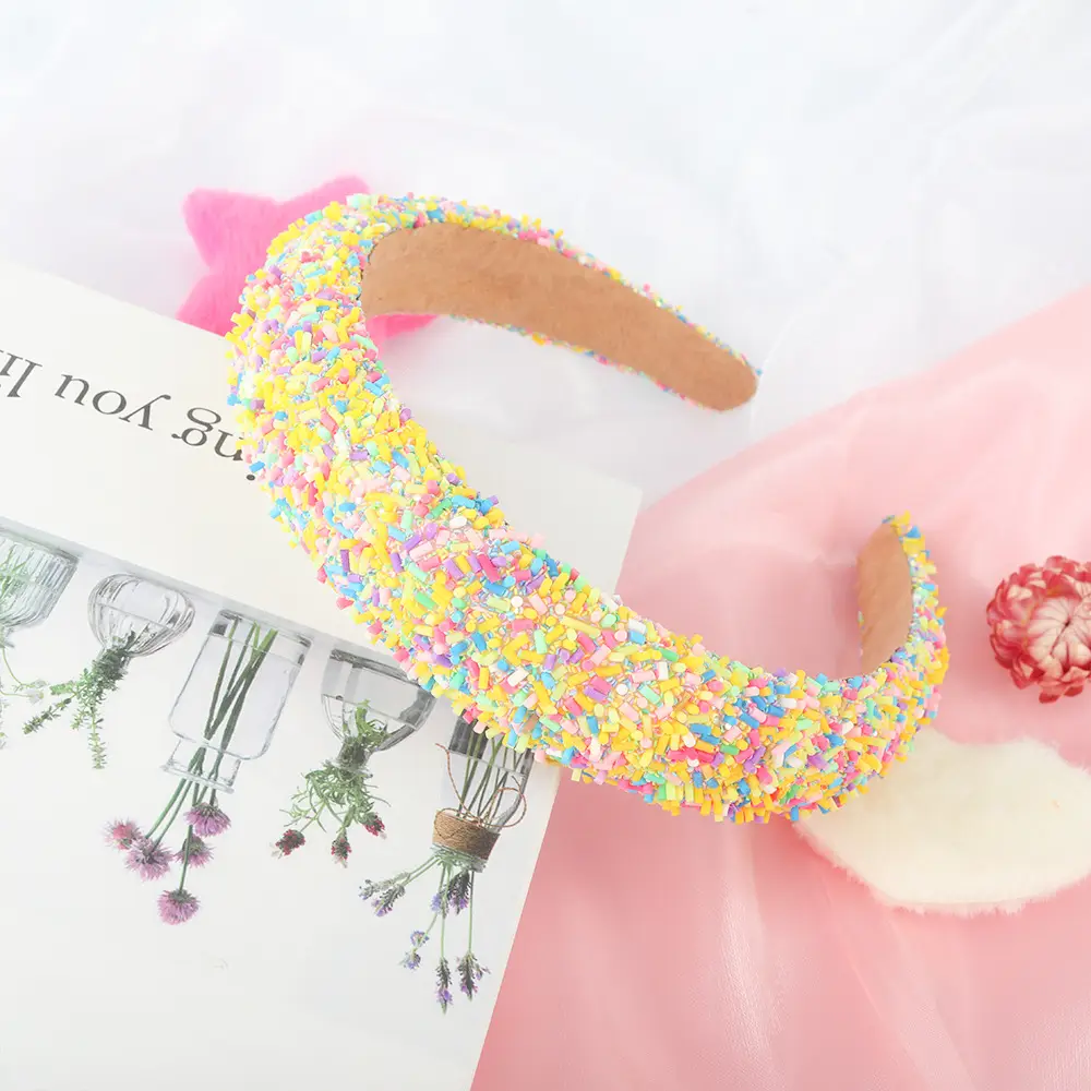 Wide Bristle Headband with Candy Color Sprays for Women - Image 10