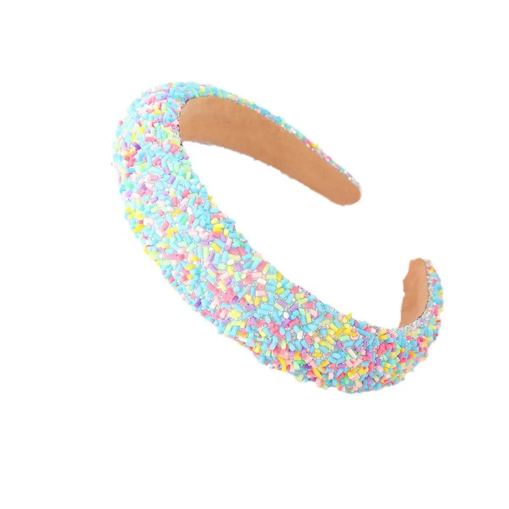 Wide Bristle Headband with Candy Color Sprays for Women - Image 11