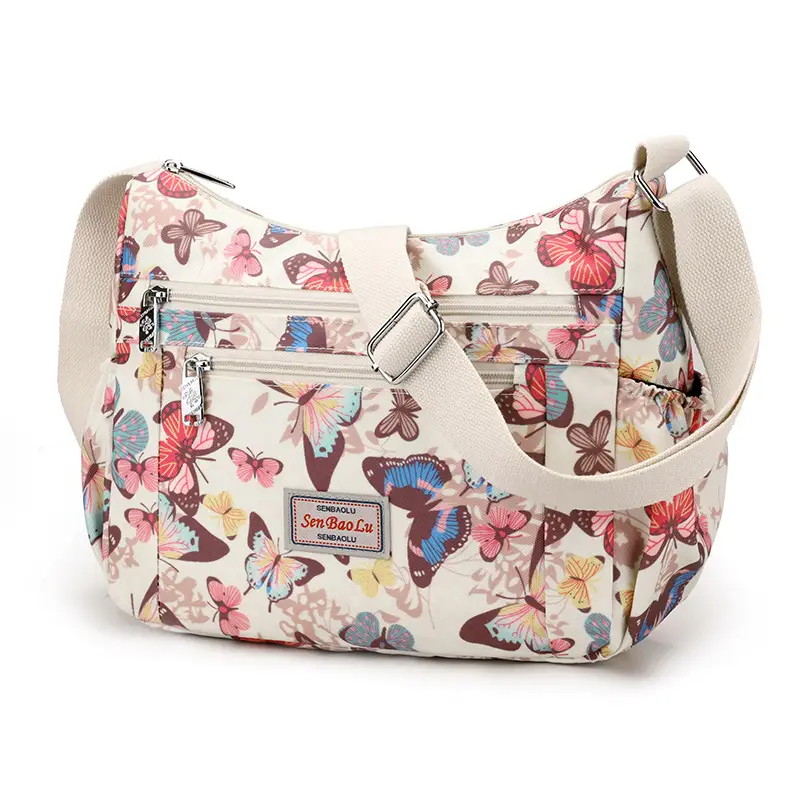 Women Printed Butterfly Shoulder Bag Large Capacity