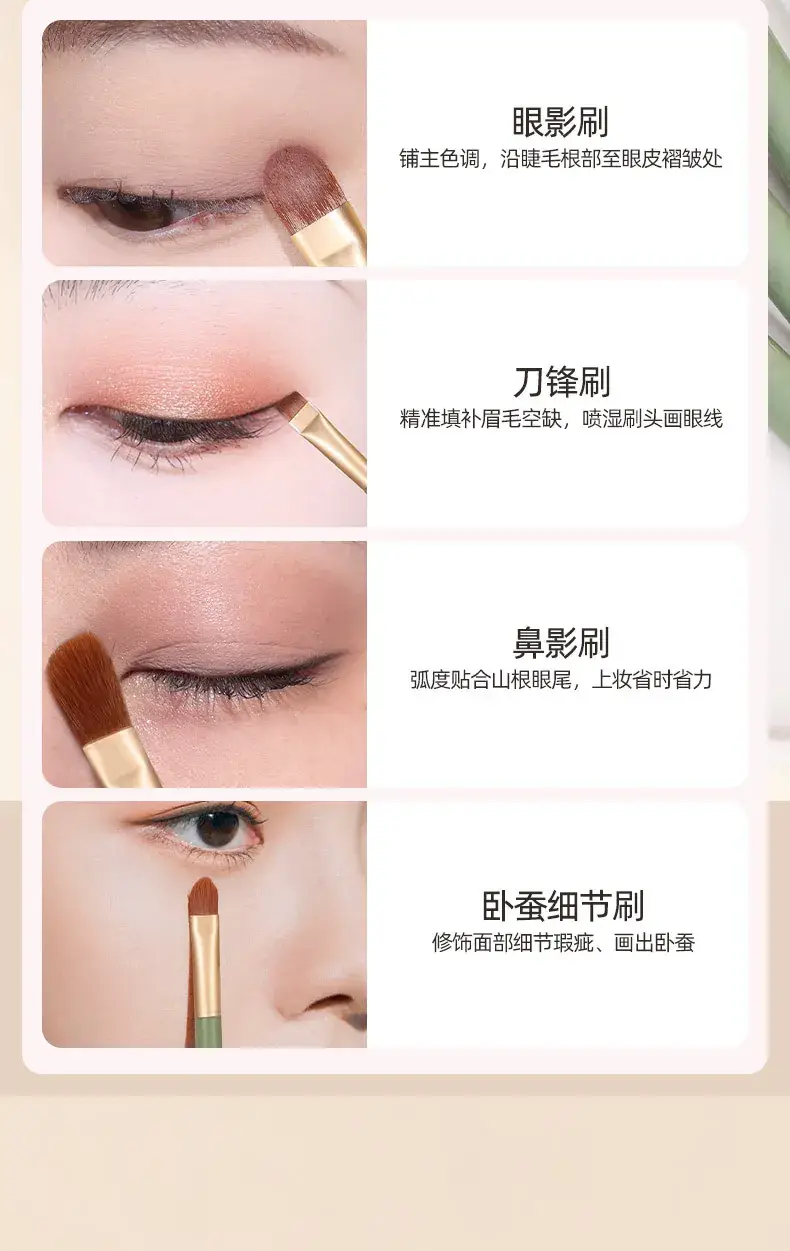 Eye Shadow & Liner Brush Set with Storage Bag — feature 7