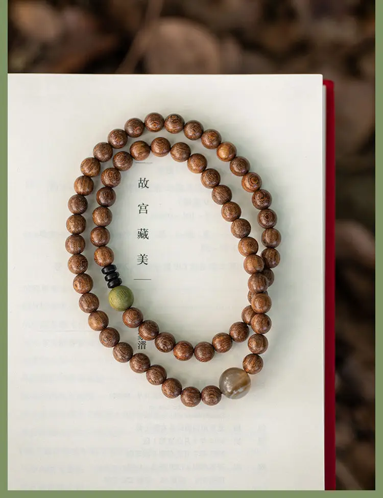 Golden Sandalwood Multi-Circle Buddhist Bracelet for Men Women — feature 13