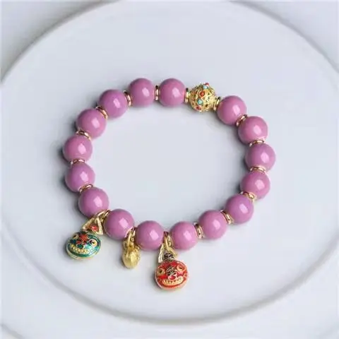 Golden Buddha Bead Bracelet for Women with Gold Swallow Design — feature 3