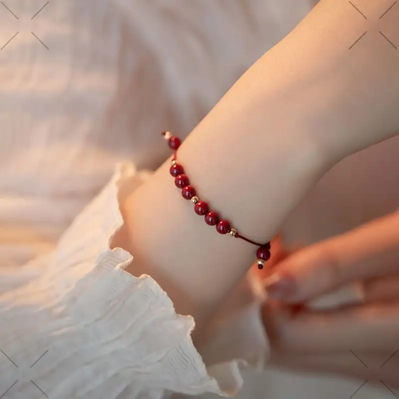 Cinnabar Bracelet Red Rope Ancient Chinese Style - Image 5