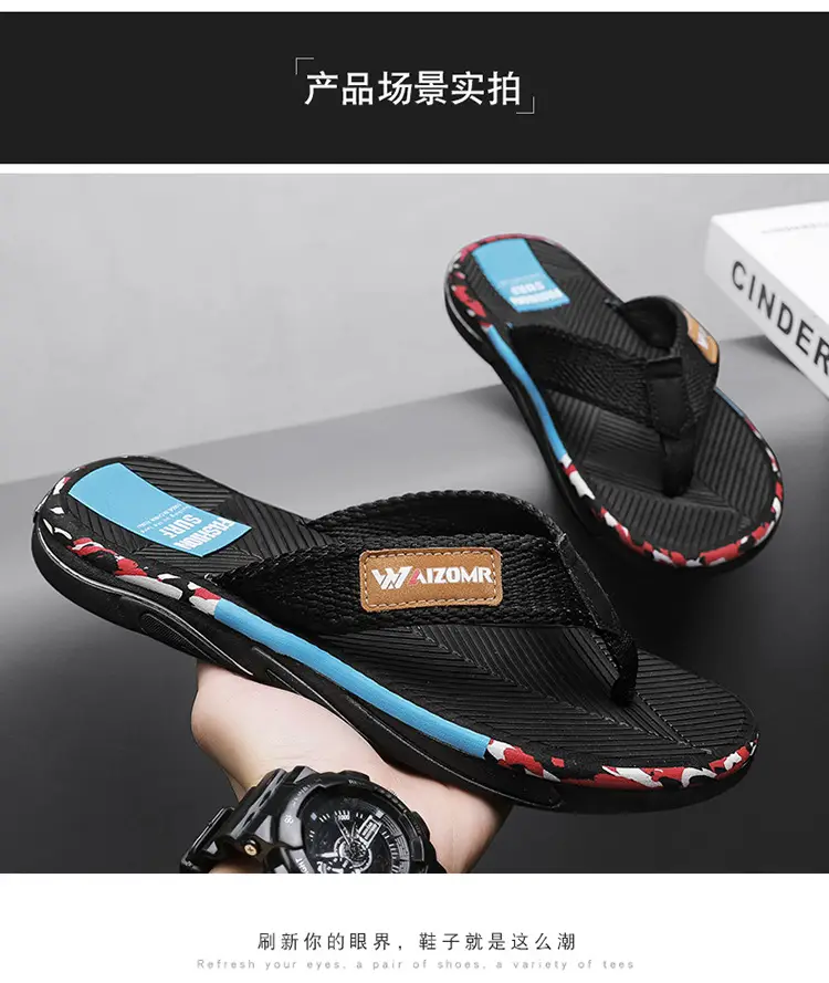 Flip-Flops for Men's Summer Outer Wear 2023 New Wear-Resistant Sandals for the Beach, Internet Celebrity Versatile Flip-Flops — feature 11