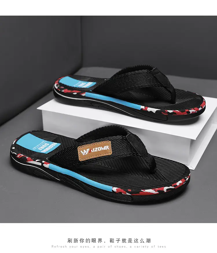 Flip-Flops for Men's Summer Outer Wear 2023 New Wear-Resistant Sandals for the Beach, Internet Celebrity Versatile Flip-Flops — feature 12