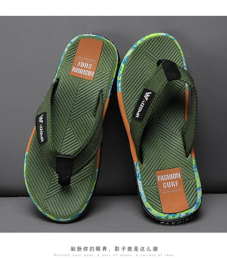 Flip-Flops for Men's Summer Outer Wear 2023 New Wear-Resistant Sandals for the Beach, Internet Celebrity Versatile Flip-Flops — feature 13