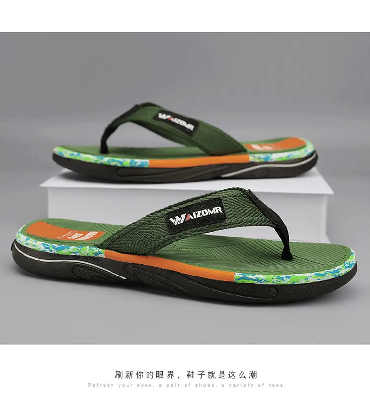 Flip-Flops for Men's Summer Outer Wear 2023 New Wear-Resistant Sandals for the Beach, Internet Celebrity Versatile Flip-Flops — feature 14