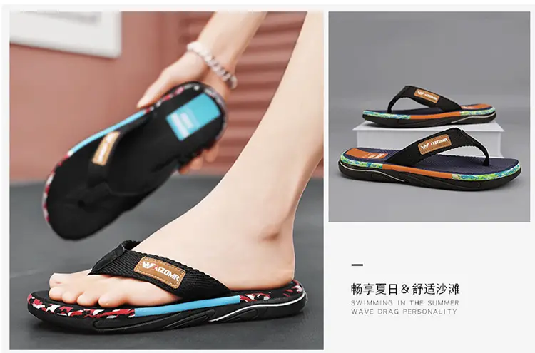 Flip-Flops for Men's Summer Outer Wear 2023 New Wear-Resistant Sandals for the Beach, Internet Celebrity Versatile Flip-Flops — feature 2