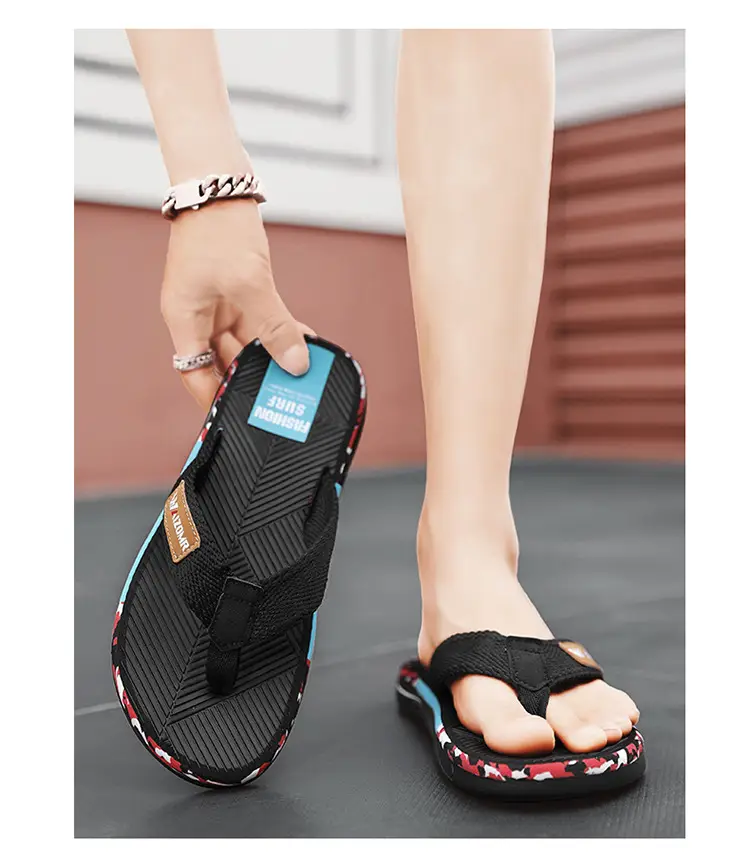 Flip-Flops for Men's Summer Outer Wear 2023 New Wear-Resistant Sandals for the Beach, Internet Celebrity Versatile Flip-Flops — feature 6