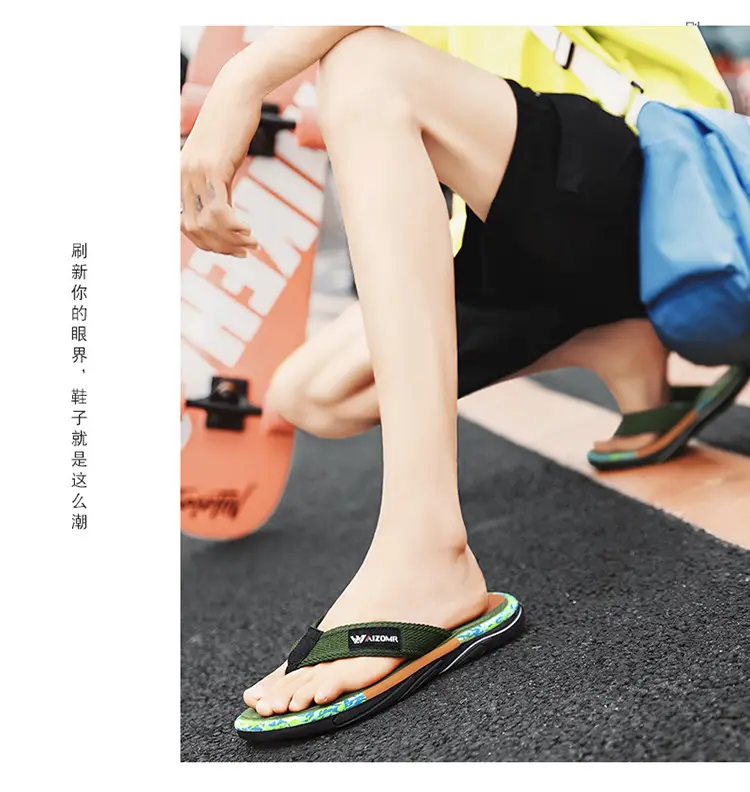 Flip-Flops for Men's Summer Outer Wear 2023 New Wear-Resistant Sandals for the Beach, Internet Celebrity Versatile Flip-Flops — feature 8