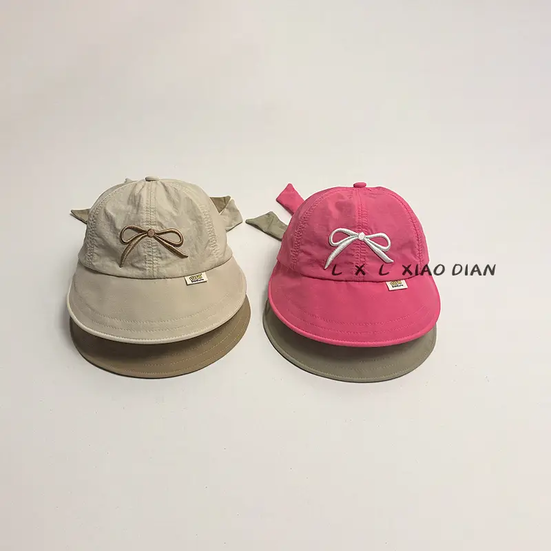 Girls Sunhat with Beanie Ear Tips Beige - Image 6