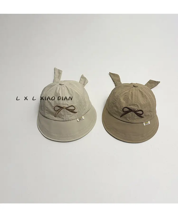 Girls Sunhat with Beanie Ear Tips Beige — feature 10