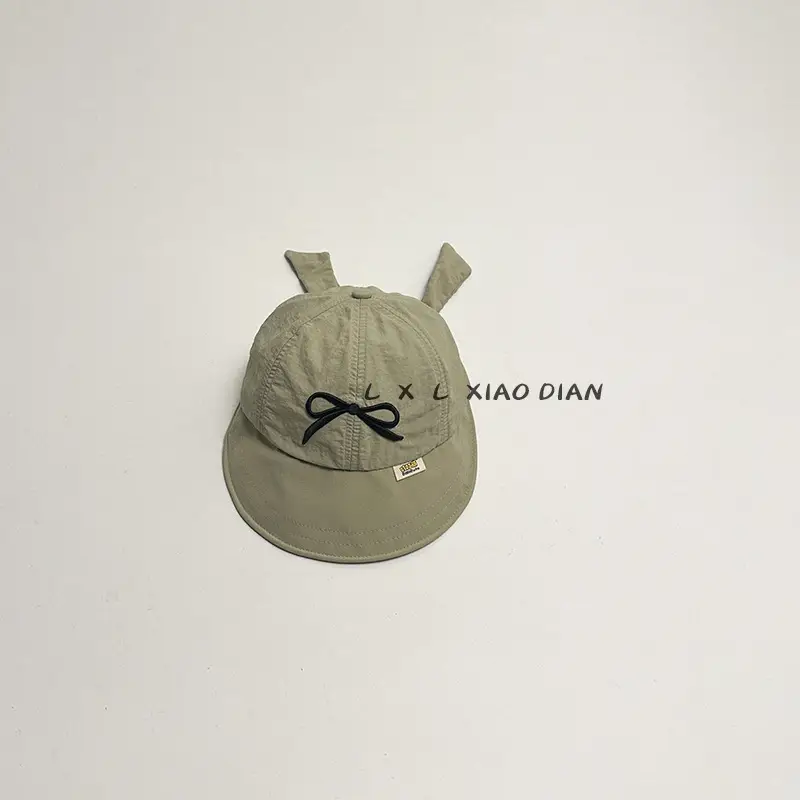 Girls Sunhat with Beanie Ear Tips Beige - Image 3