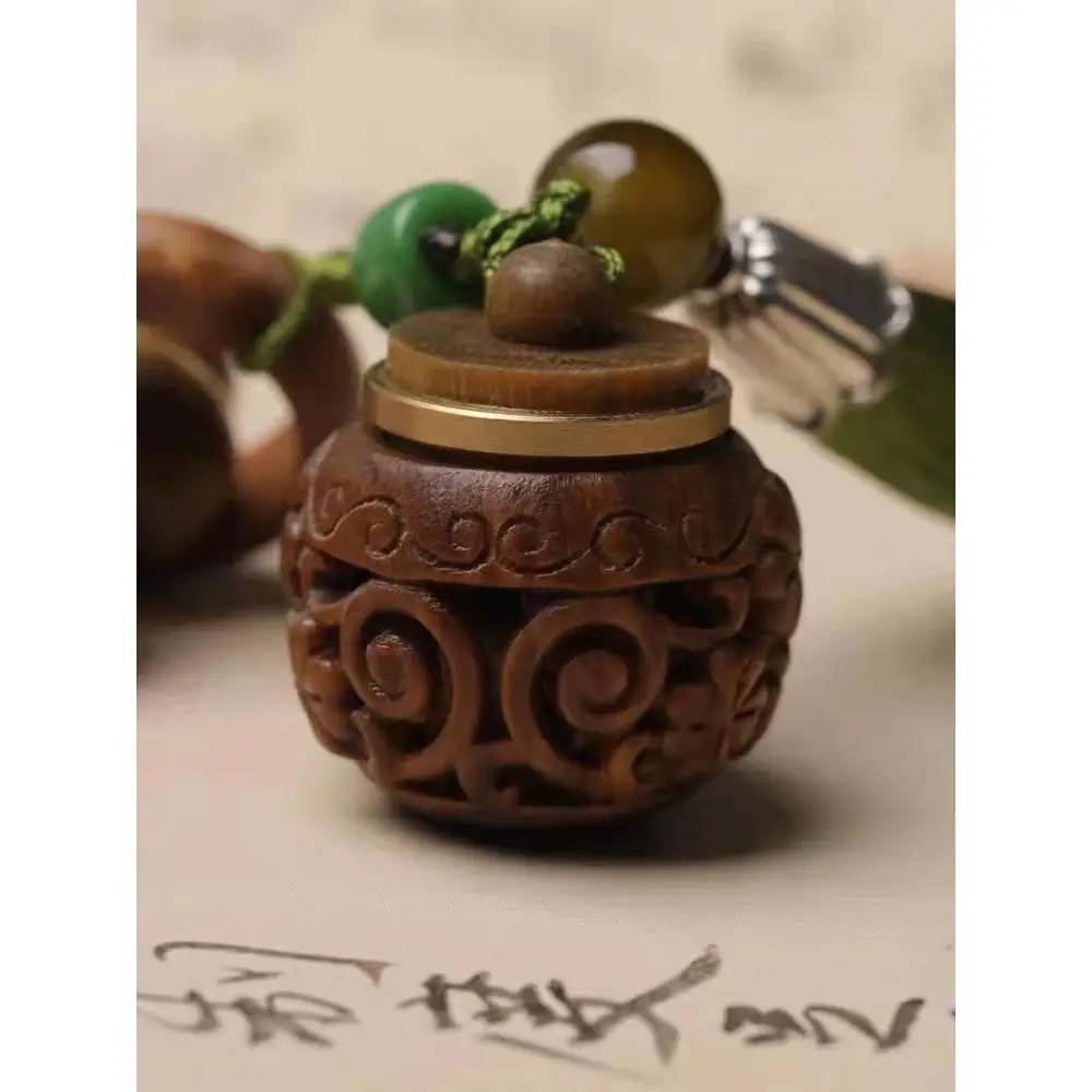 Argentinian Green Sandalwood Bracelet with Buddha Tassel