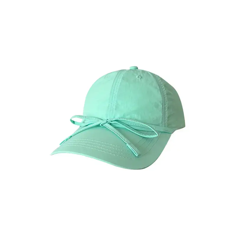 Mint Bow Baseball Cap for Women Spring Summer Sun Protection