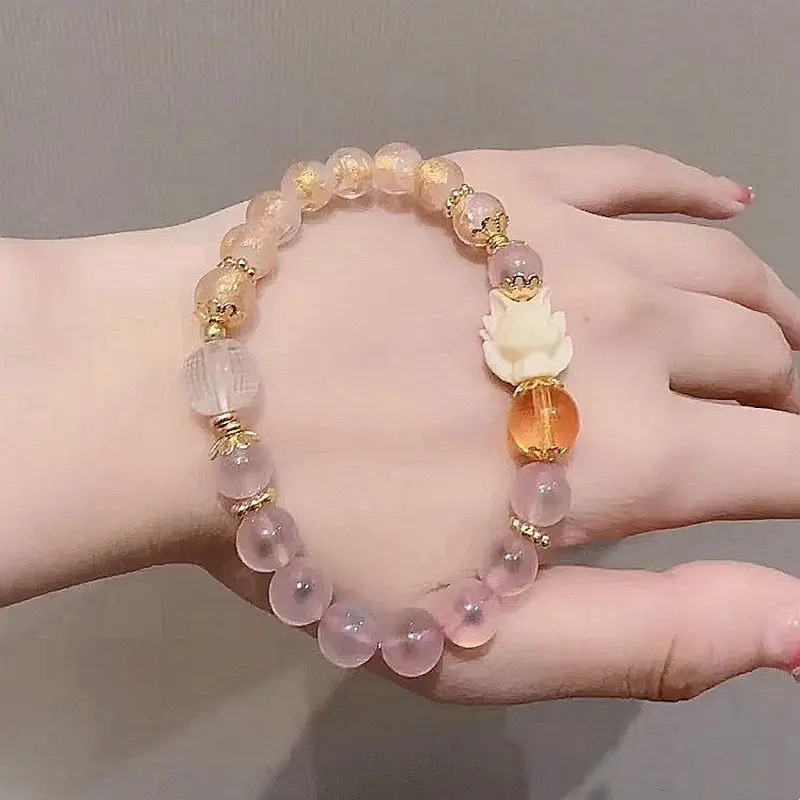 Pink Gold Crystal Bracelet for Women - Image 3