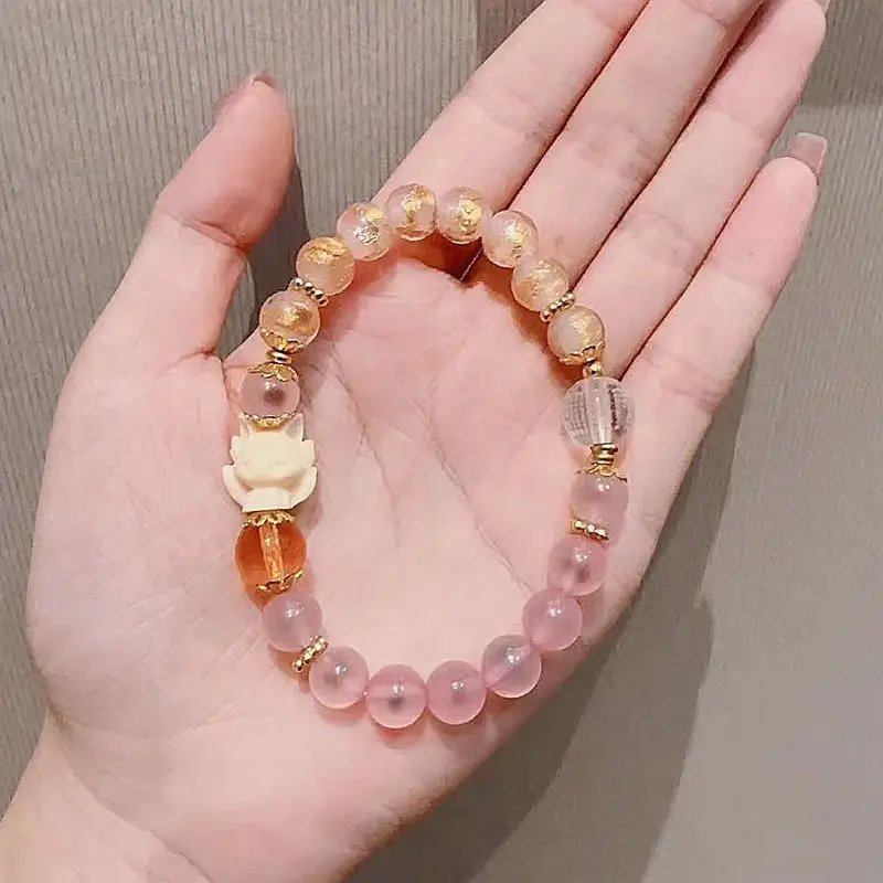 Pink Gold Crystal Bracelet for Women - Image 4