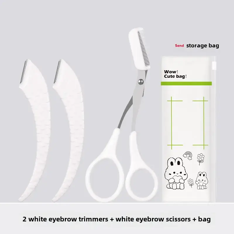 Pink Crescent Eyebrow Scissors for Beginners - Image 11