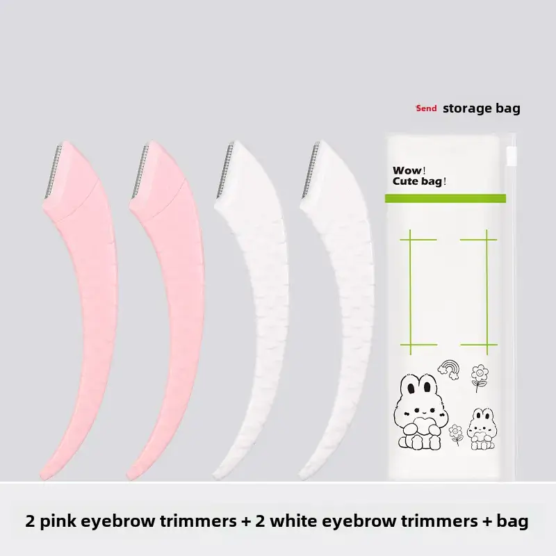 Pink Crescent Eyebrow Scissors for Beginners - Image 12