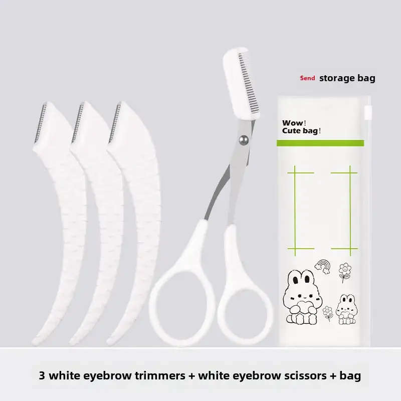 Pink Crescent Eyebrow Scissors for Beginners - Image 13
