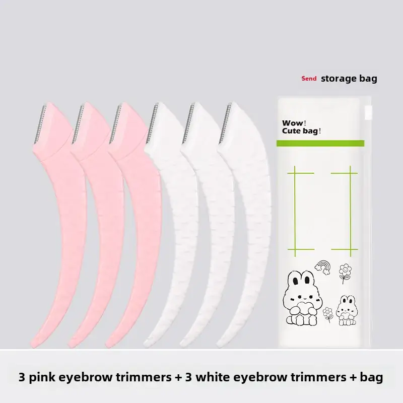 Pink Crescent Eyebrow Scissors for Beginners - Image 15