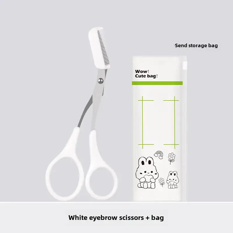 Pink Crescent Eyebrow Scissors for Beginners - Image 17