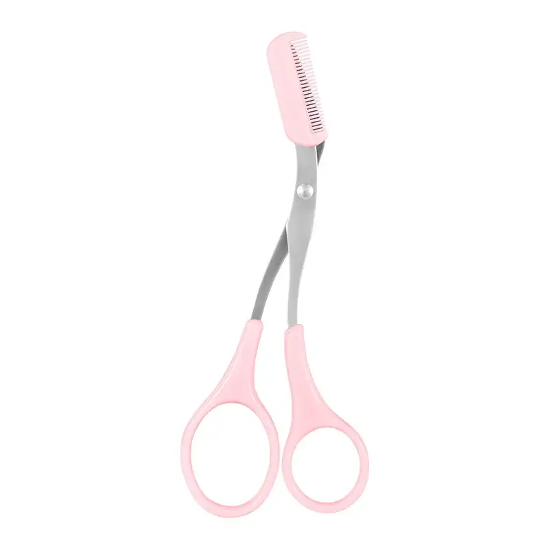 Pink Crescent Eyebrow Scissors for Beginners - Image 3