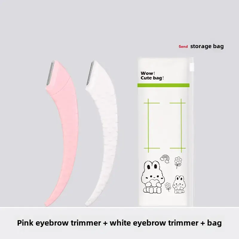 Pink Crescent Eyebrow Scissors for Beginners - Image 5