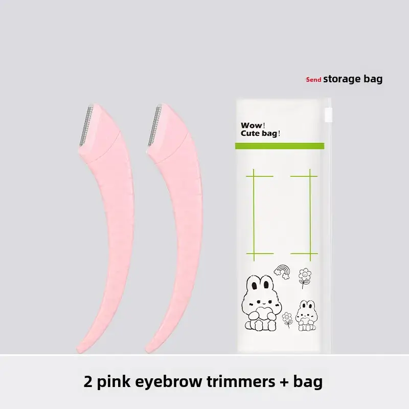 Pink Crescent Eyebrow Scissors for Beginners - Image 7