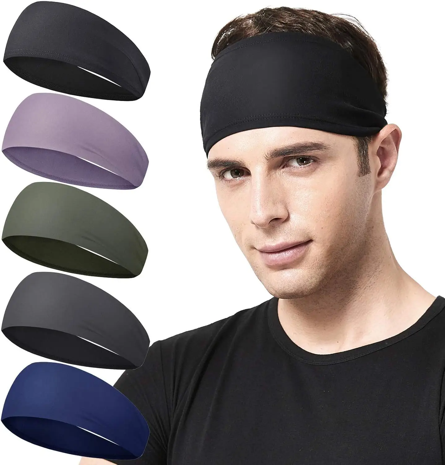 European Running Headband Solid Color Sports Yoga — feature 2
