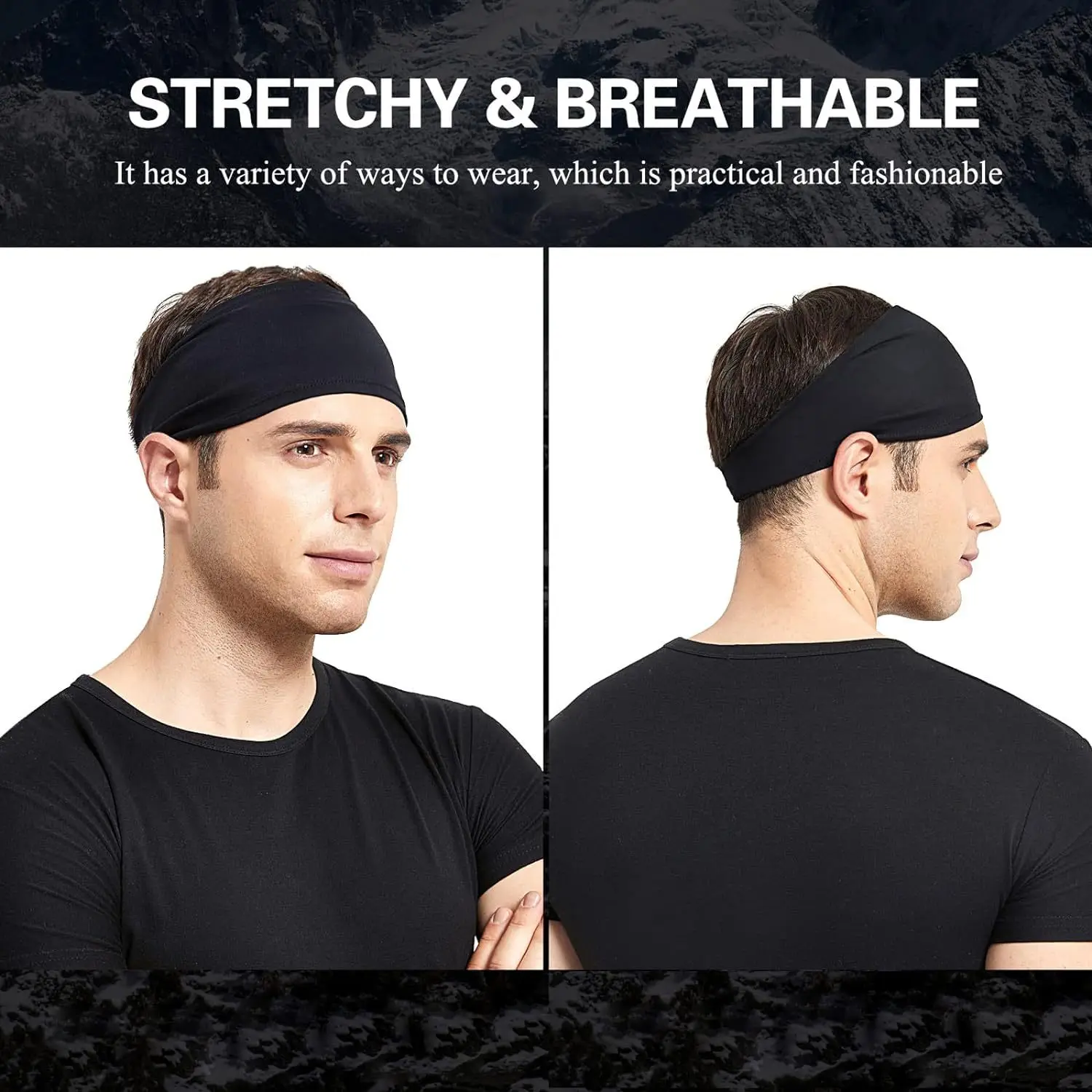 European Running Headband Solid Color Sports Yoga — feature 3
