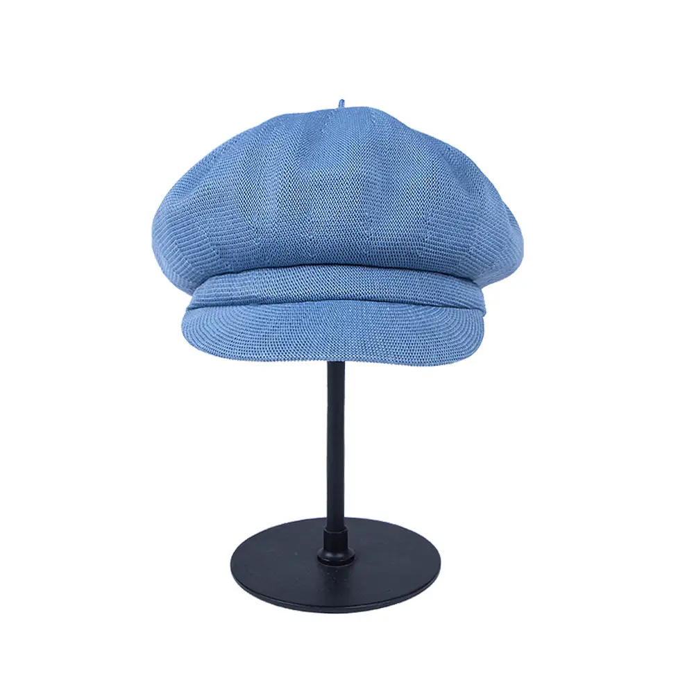 Women Blue Knitted Sunshade Cap Beach Wear - Image 13