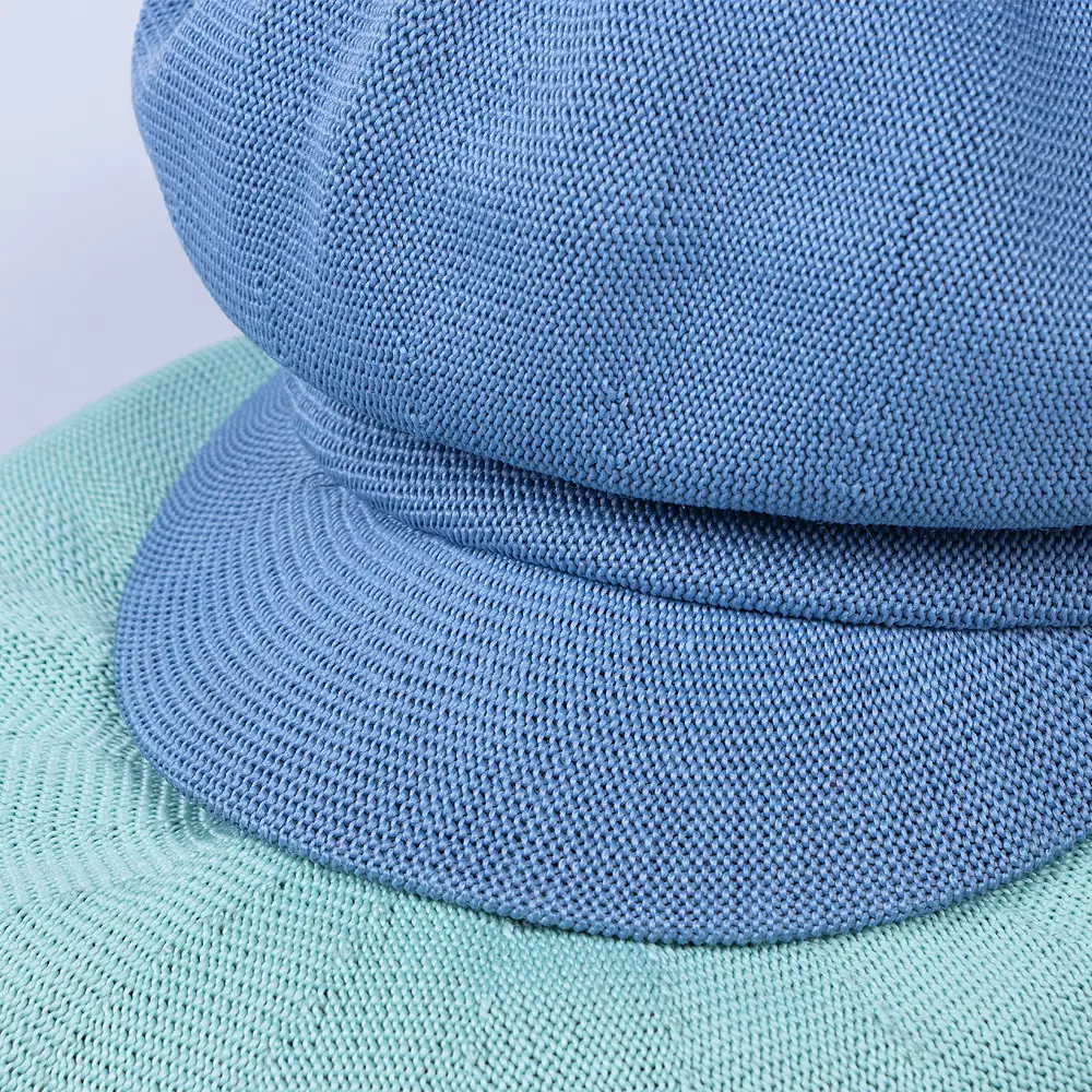 Women Blue Knitted Sunshade Cap Beach Wear — feature 8
