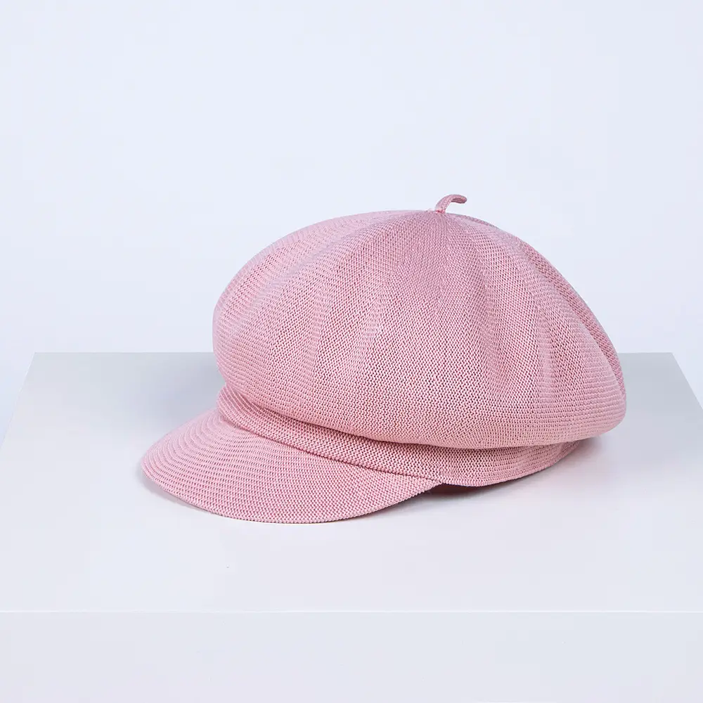 Women Blue Knitted Sunshade Cap Beach Wear - Image 8