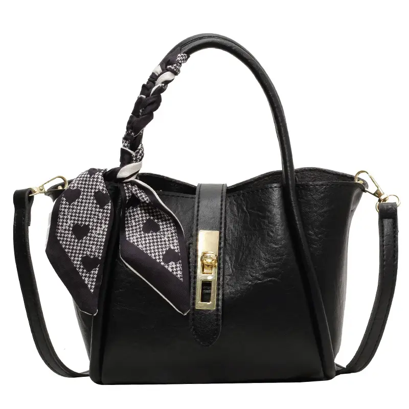 Women's Bucket Bag Brown Leather Shoulder Messenger - Image 2