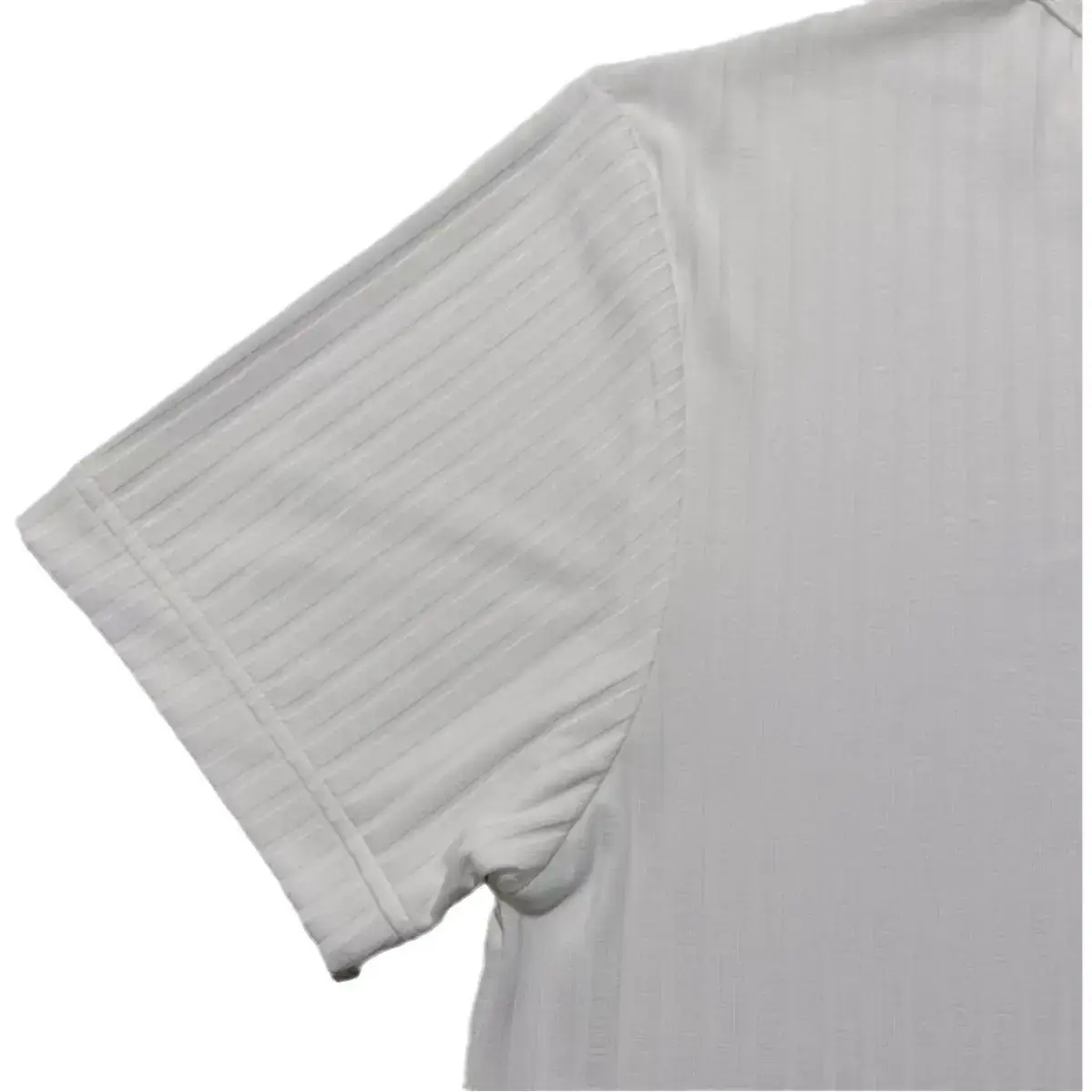 Men White Knitted Short Sleeve Henry Shirt Summer Wear — feature 15