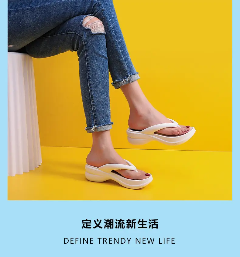 Flip-flops New Women's Shoes Outdoor Beach Korean Dongdaemun Thick Slippers Summer Outfit Flip-flops Women's Sandals — feature 19
