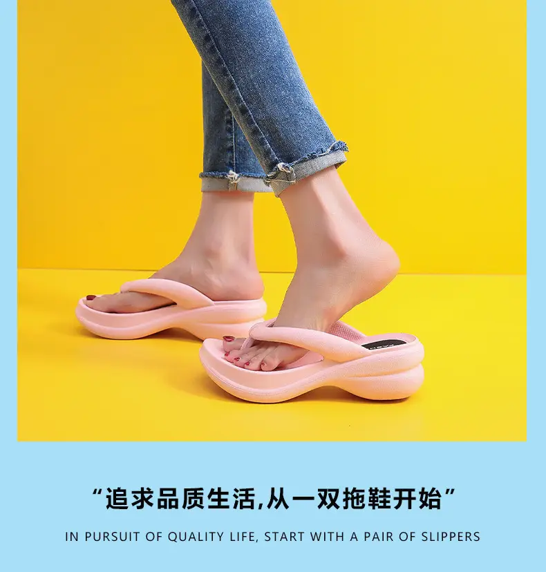 Flip-flops New Women's Shoes Outdoor Beach Korean Dongdaemun Thick Slippers Summer Outfit Flip-flops Women's Sandals — feature 20