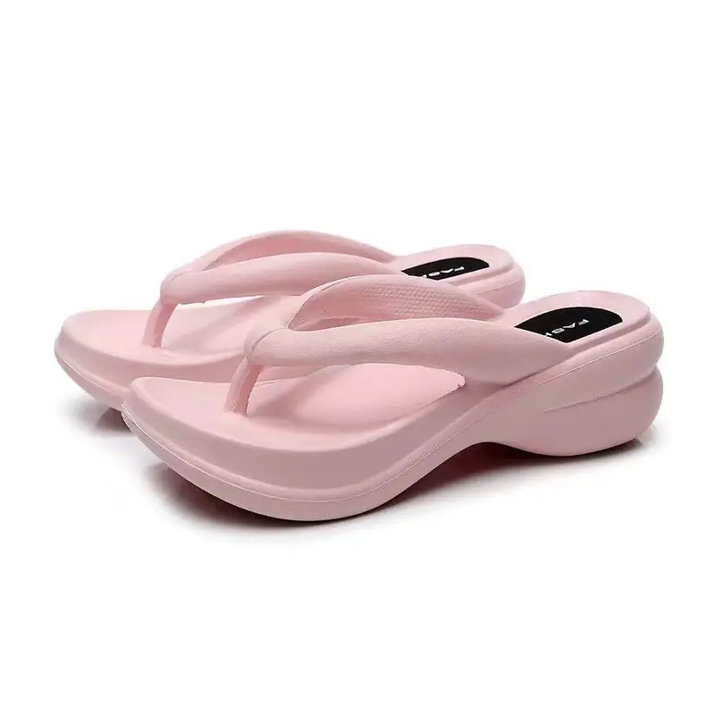 Flip-flops New Women's Shoes Outdoor Beach Korean Dongdaemun Thick Slippers Summer Outfit Flip-flops Women's Sandals - Image 3