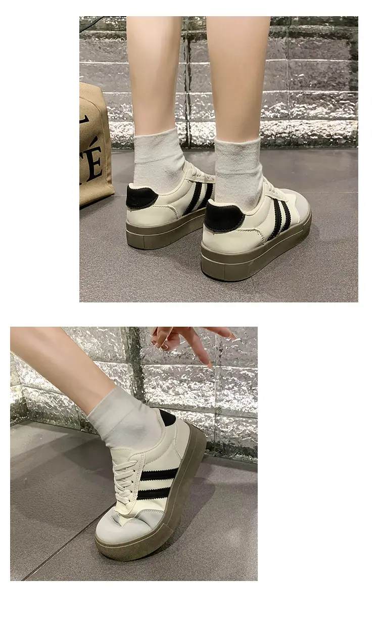 Dexun Shoes Women's Shoes 2025 New Spring and Summer Thick-Soled White Shoes Retro Forrest Gump Shoes Versatile Casual Sports Sneakers — feature 9