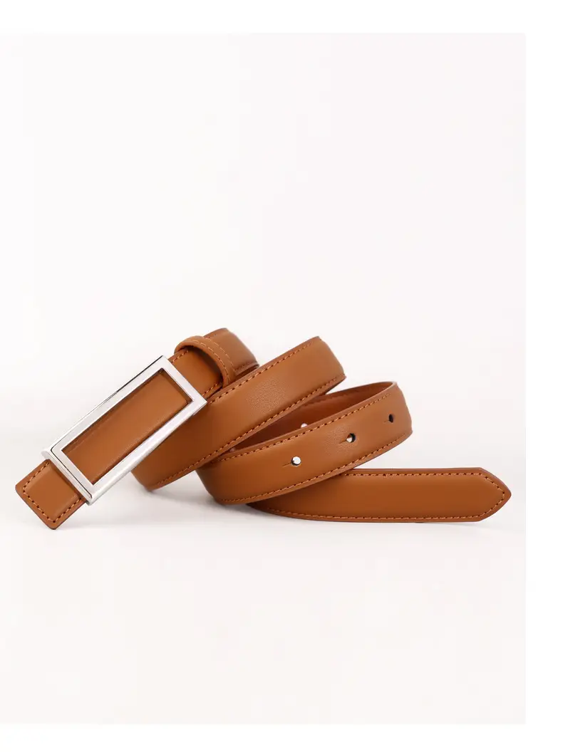 Black Leather Belt with Gold Buckle for Women — feature 28