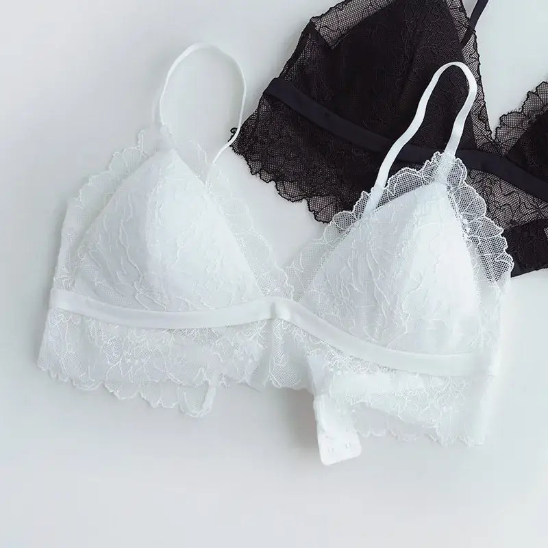 Summer Lace Bra White Black Cream 100 Silk - Image 7