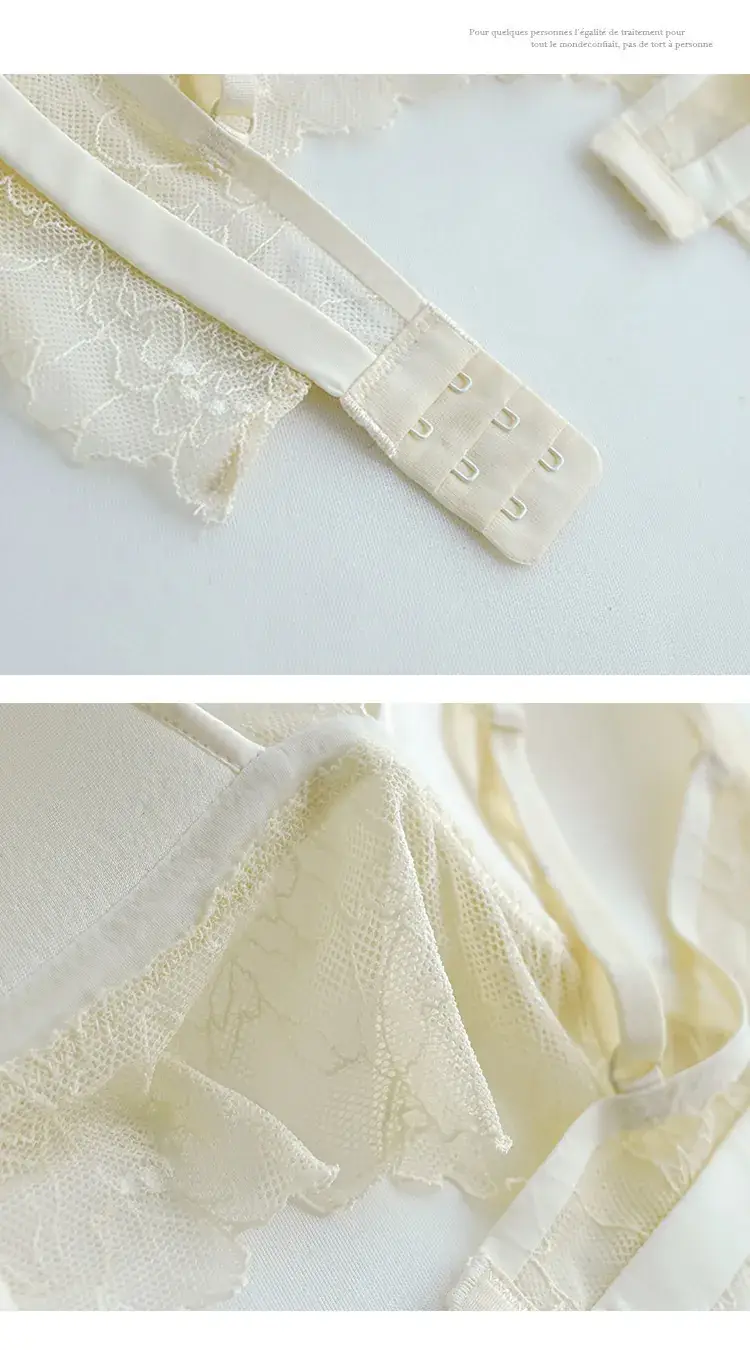 Summer Lace Bra White Black Cream 100 Silk — feature 4