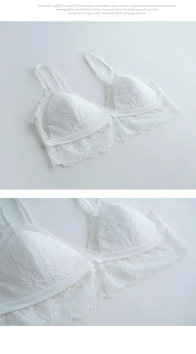 Summer Lace Bra White Black Cream 100 Silk — feature 5