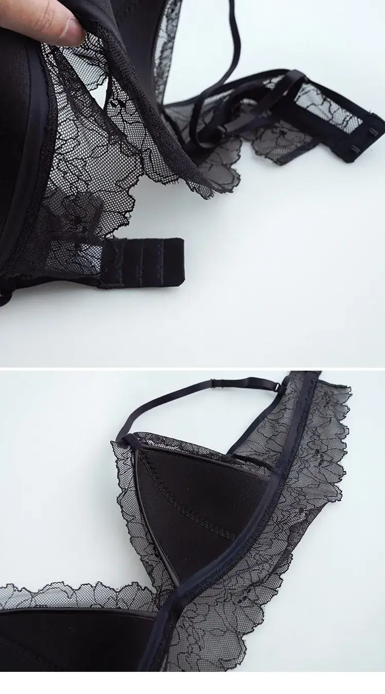 Summer Lace Bra White Black Cream 100 Silk — feature 9