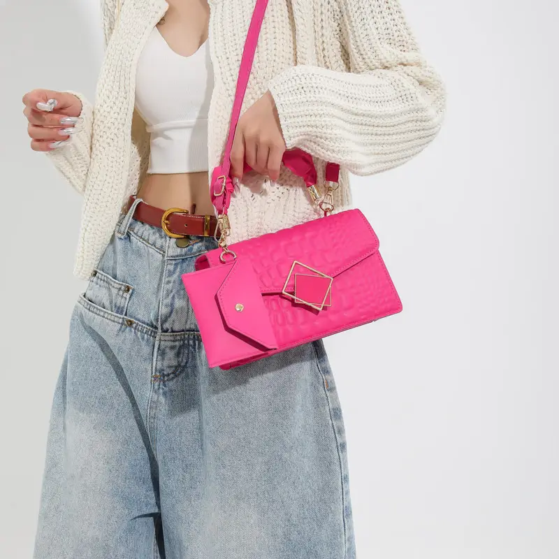 Women Korean Style Black Pleated Shoulder Crossbody Bag 2024 - Image 10
