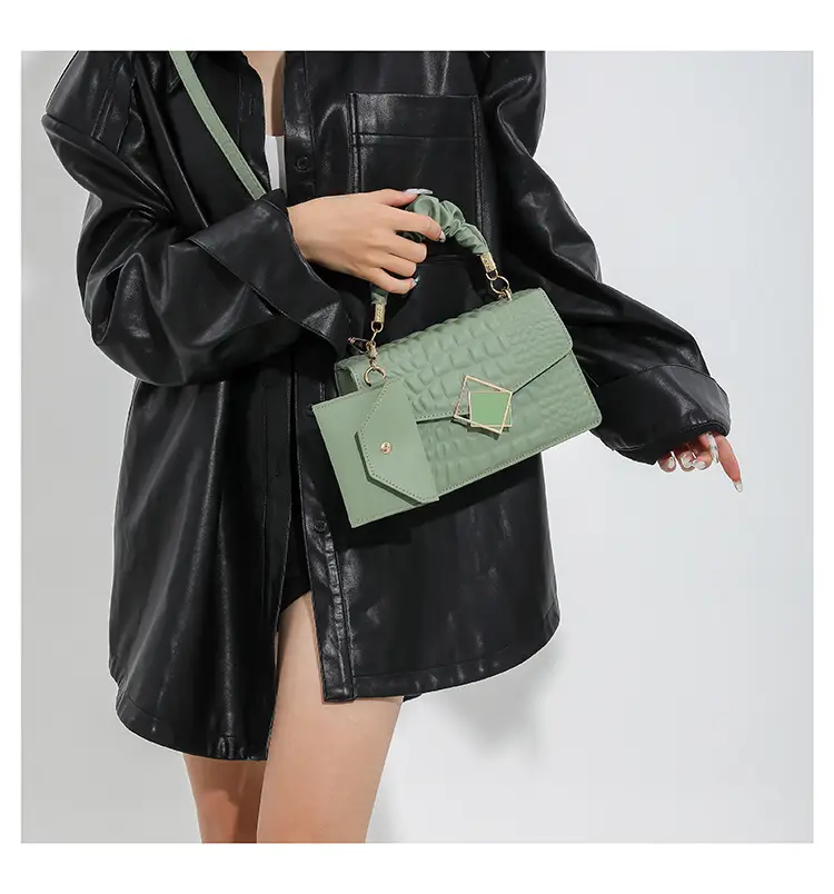Women Korean Style Black Pleated Shoulder Crossbody Bag 2024 — feature 21