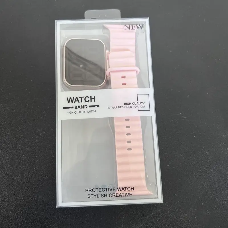 LED Electronic Watch P8 Green Silicone Band — feature 13