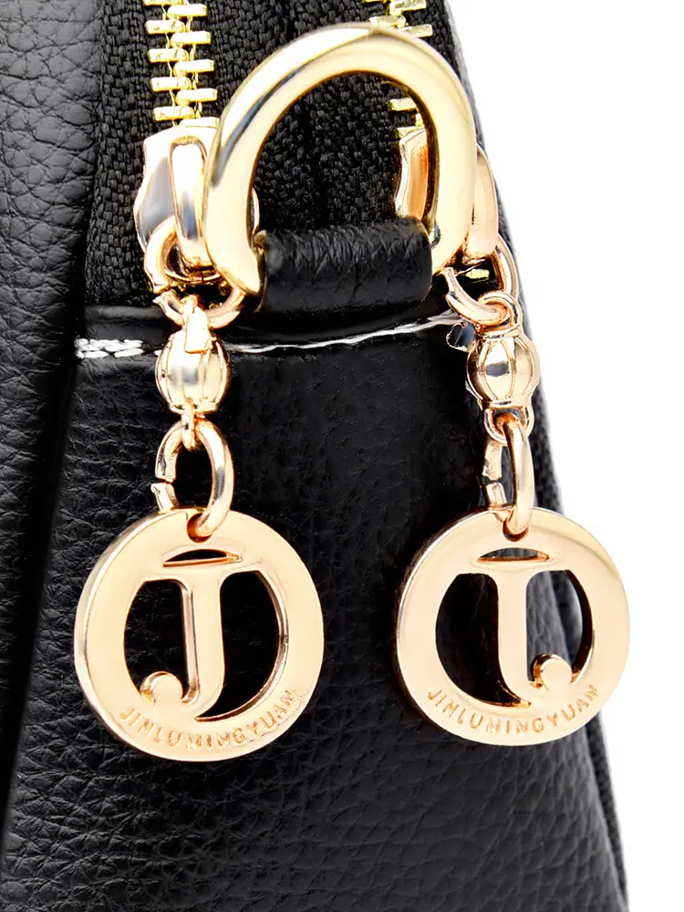 Dior Logo Gold Embossed Shoulder Bag with Earrings