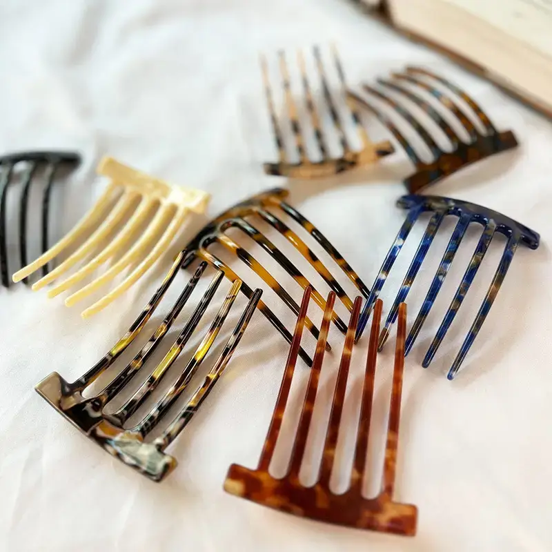 5-Teeth Hair Clip with Acrylic Design - Image 10
